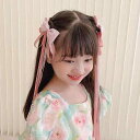 ヘアクリップ 子供 女の子 ベビー かわいい 手作り リボン 蝶々結び 飄帯 フリル タッセル フリンジ 中国風 中華風 民族風 古風 レトロ 漢服 編み込みヘアアレンジ 髪飾り