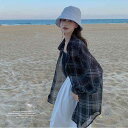 シャツ レディース チェック柄 ポロ襟 長袖 薄手 シースルー 透け感 接触冷感 UVカット 日焼け対策 ゆったり カーディガン シャツアウター 羽織り 大人カジュアル きれいめ 上品 普段使い オフィス カジュアル 夏用