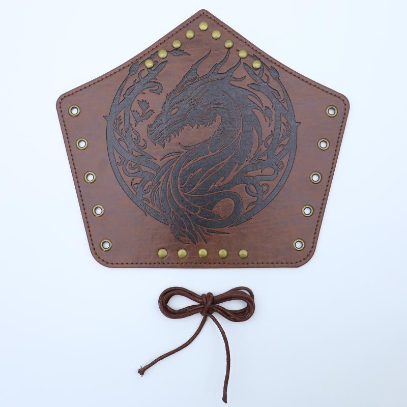 アームガード メンズ 中世 レトロ パンク レザー リストガード コスプレ イベント 衣装 舞台 小道具 欧米ファンタジー ブラック ブラウン フェニックス ド...