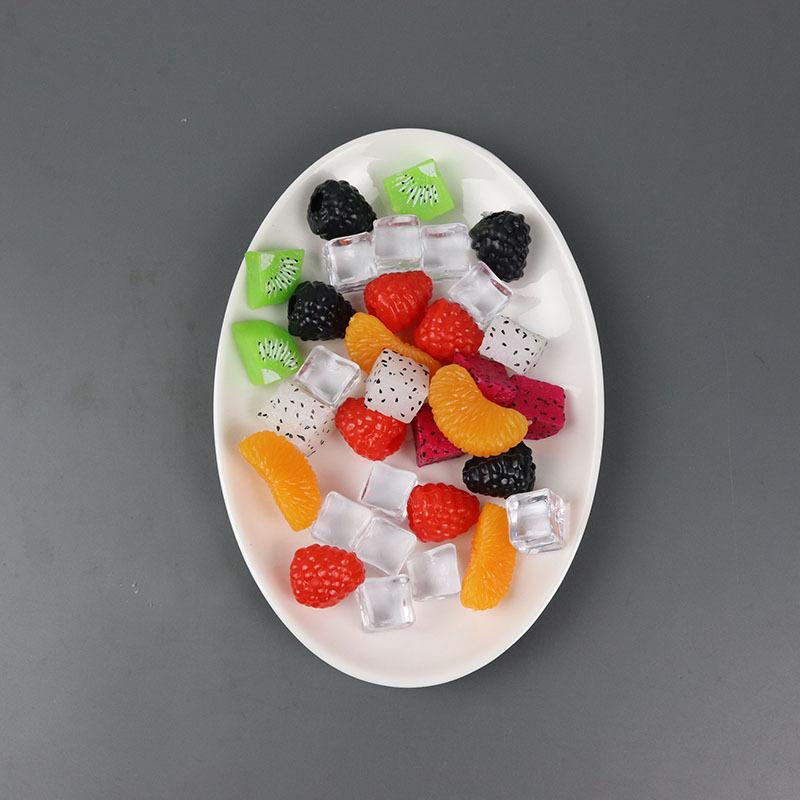 食品サンプル フェイク フルーツ スライス イチゴ レモン キウイ プラスチック製 DIY 写真撮影 小道具 飾り物 店舗ディスプレイ レストラン用 子供向け