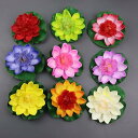 造花 蓮 睡蓮 ハス 蓮の葉 フェイクフラワー リアル 人工花 枯れない 長持ち 池 水槽 仏壇 供え物 撮影小道具 舞台装飾 庭園 水辺 ガーデニング インテ...