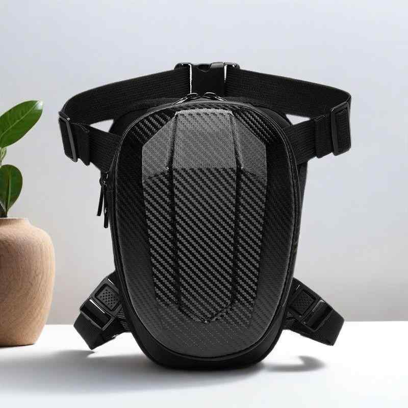 レッグバッグ メンズ オートバイ バイク用品 防水 太ももバッグ 多機能 ボディバッグ カーボン調 ブラ..