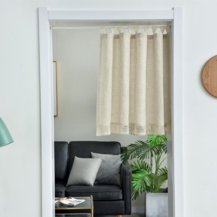 カフェカーテン おしゃれ 小窓 ハーフ ショート パーティション ベッドルーム キッチン キャビネット ベージュ