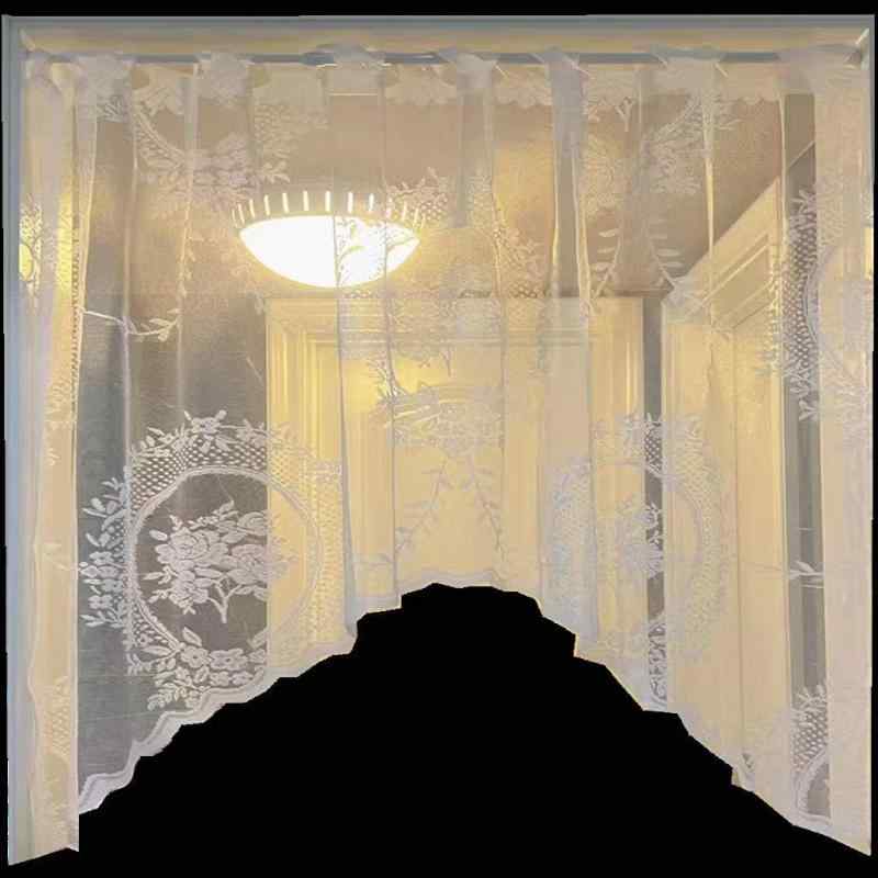 カフェカーテン おしゃれ 小窓 コーヒーショップ バルコニー パーティション レール ハーフ ショート 韓国 キッチン