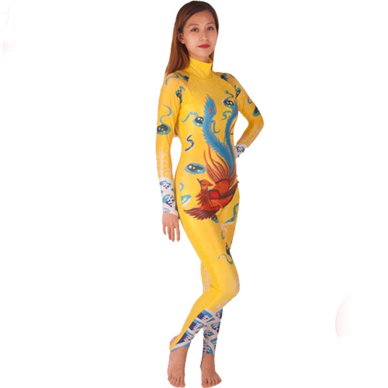 水着 サーフィン ビキニ レディース ハイネック 長袖 ジッパー 長ズボン 日焼け止め 速乾 防水 ダイビング シュノーケリング ブルー イエロー ピンク