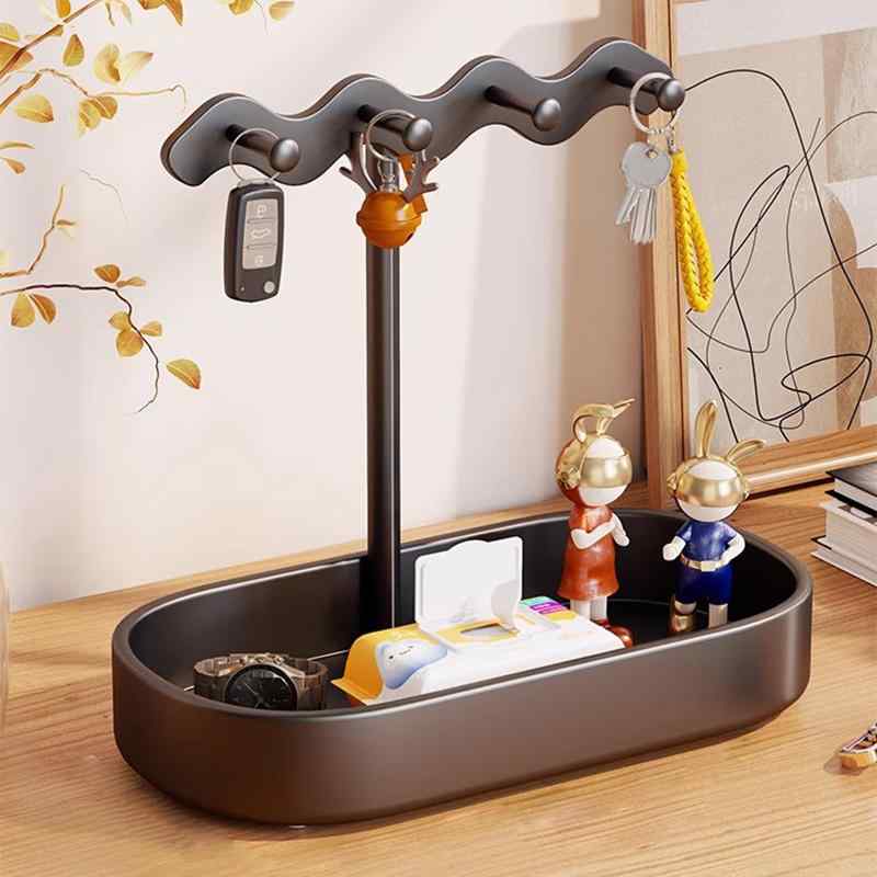 収納スタンド 玄関 鍵 キーホルダー 眼鏡 腕時計 アクセサリー ネックレス ジュエリー ディスプレイ ホ..