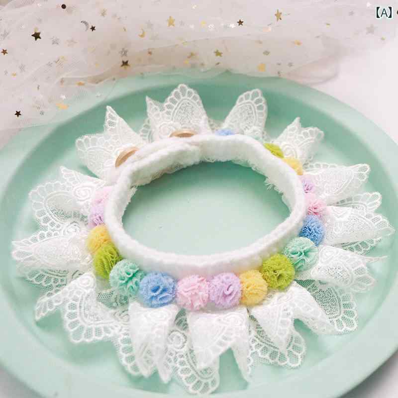 猫 首輪 おしゃれ レース 猫 レース 首輪 ペット よだれ かけ ウール ニット よだれ かけ 猫 マフラー ..