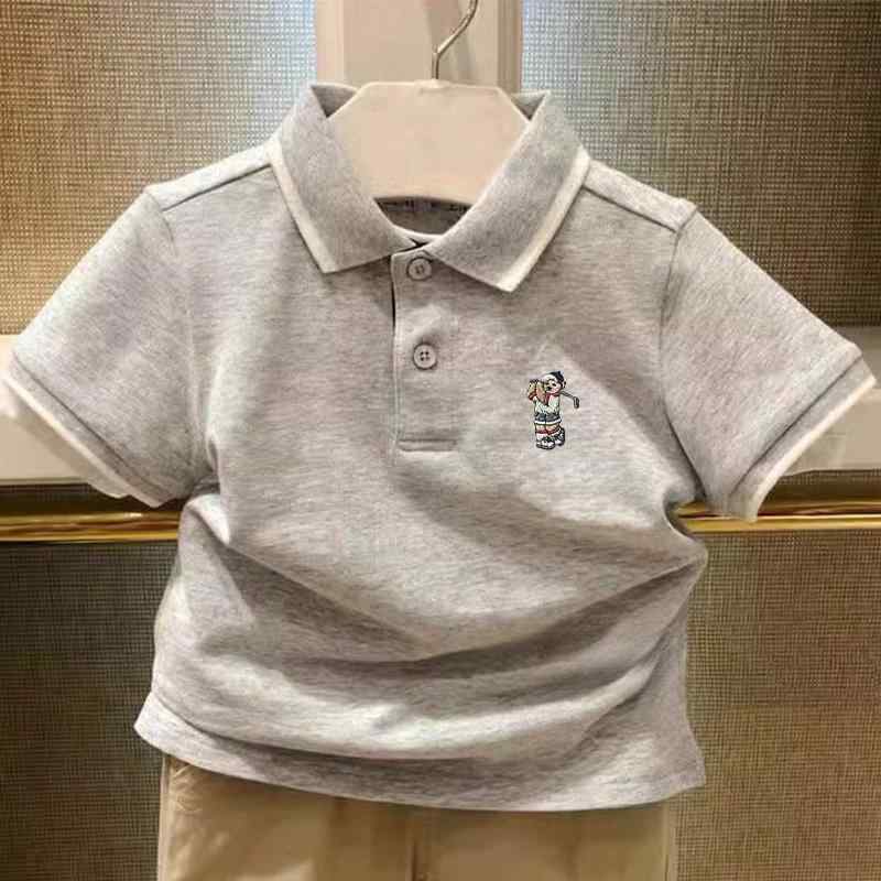 Short Sleeves - ポロシャツ キッズ 半袖 男の子 子供服 コットン トップス ファッション 春夏 グレー ホワイト グリーン