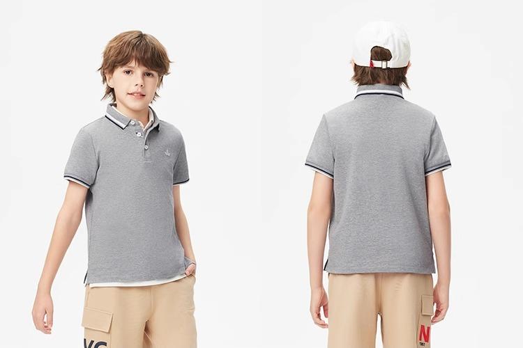 ポロシャツ キッズ 半袖 男の子 子供服 トップス カジュアル ファッション 春夏 ホワイト グレー ブルー