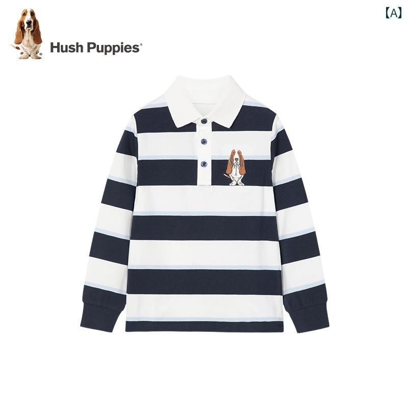 ポロシャツ キッズ 長袖 男の子 子供服 ハッシュパピーの 子供 服、 男の子用 長袖 ポロシャツ、 春秋..