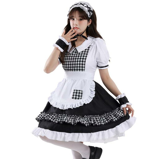 メイド服 レディース ロリータ 大きいサイズ かわいい メイド コスプレ 黒 白 ワンピース イベント 舞台 ハロウィン ポリエステル 仮装 衣装 アニメ キャラクター スウィート ゆったり メイド服 レディース ロリータ 大きいサイズ かわいい メイド コスプレ 黒 白 ワンピース イベント 舞台 ハロウィン ポリエステル 仮装 衣装 アニメ キャラクター スウィート ゆったり