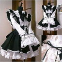 メイド服 ロリータ レディース メンズ かわいい 猫耳付き ワンピース フルセット コスプレ 衣装 イベント 仮装 ハロウィン パーティー 再生繊維 ポリエステ...