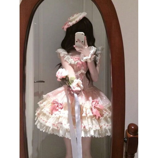 ワンピース レディース ロリータ 甘め かわいい プリンセスドレス ふんわり ボリューム ティアードスカート ミニ丈 スクエアネック フリル袖 リボン レース 切り替え Aラインシルエット ガーリー ワンピース レディース ロリータ 甘め かわいい プリンセスドレス ふんわり ボリューム ティアードスカート ミニ丈 スクエアネック フリル袖 リボン レース 切り替え Aラインシルエット ガーリー