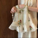 ワンピース 女の子 キッズ ベビー 女児 夏 リゾート プリンセスドレス 花柄刺繍 コットン ノースリーブ Aライン おしゃれ かわいい 柔らかな肌触り お出かけ バカンス