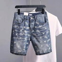 デニム メンズ ショートパンツ ゆったり ルーズフィット ストレートシルエット 五分丈 ハーフパンツ コットン 綿 薄手 夏物 カジュアル 普段使い ミッドウエ...