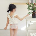水着 キッズ 女の子 セパレート ビキニ かわいい フリル ティアード 夏物 速乾 ポリエステル素材 プール 海水浴 リゾート用 ホワイト オレンジ 三角パンツ