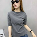 Tシャツ レディース レディース用 トップス 半袖 ショートスリーブ グレー グレー コットン 綿100% ゆったり 風 ストリートカジュアル 春夏