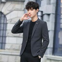 ジャケット メンズ チェック グレンチェック カジュアル ビジネス フォーマル スリムフィット 韓国系 スタイリッシュ ショート丈 秋 アウター 上着 通勤用 ...
