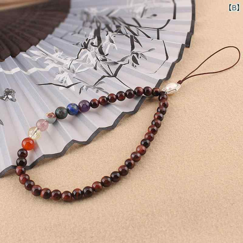 スマホストラップ レディース 石 タイガーアイ クリスタル レトロ アンティーク調 チャイナ風 ショート リストストラップ 紛失防止 携帯アクセサリー