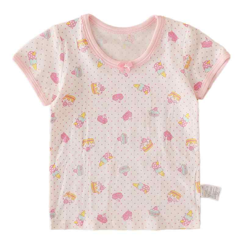 Tシャツ トップス 女の子 ベビー 子供 綿100% 半袖 幼稚園 保育園 園児 パジャマ ルームウェア 伸縮性 ..