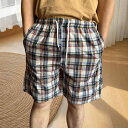 ショートパンツ メンズ 綿 コットン 夏用 ビーチパンツ スイムパンツ 水着 ストライプ チェック柄 五分丈 ハーフパンツ ストレートシルエット ルームウェア ...