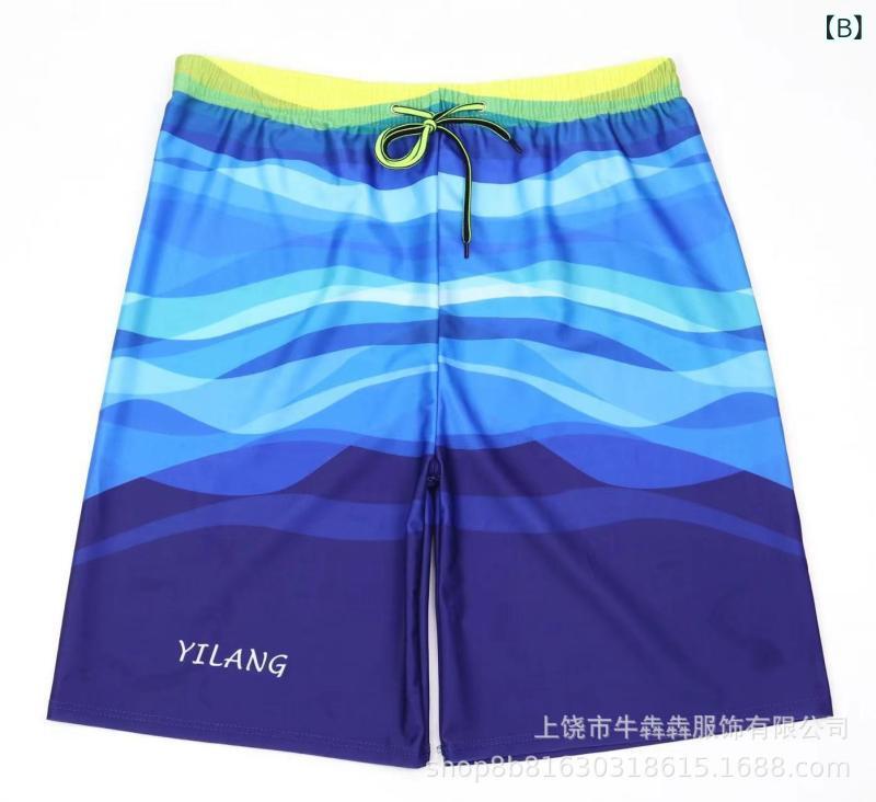 スイムパンツ メンズ ゆったり リラックスフィット ミディアム丈 ロング丈 大きいサイズ ビッグサイズ プリント柄 総柄 おしゃれ カジュアル ポリエステル素材 伸縮性 スポーツ ビーチ プール 温泉 サーフィン 海水浴 マリンスポーツ アウトドア