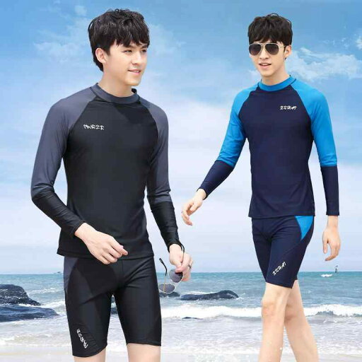 水着 メンズ セパレート 長袖 トップス 五分丈 ハーフパンツ UVカット 日焼け防止 体型カバー スイムパンツ ナイロン ポリエステル素材 速乾性 フィットネス ジム プール 海水浴 マリンスポーツ(x2) 水着 メンズ セパレート 長袖 トップス 五分丈 ハーフパンツ UVカット 日焼け防止 体型カバー スイムパンツ ナイロン ポリエステル素材 速乾性 フィットネス ジム プール 海水浴 マリンスポーツ(x2)