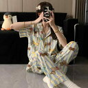パジャマ レディース 胸パッド付き ゆったりサイズ 半袖 ショートパンツ 長ズボン スリーピース ルームウェア ナイトウェア かわいい キャラクター ダックスフンド柄 ストライプ 薄手 通気性 伸縮性 快適 春夏秋 部屋着 ワンマイルウェア