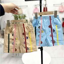 パンツ キッズ 男の子 女の子 男女兼用 和風 カジュアル 車柄 自動車モチーフ 刺繍 半ズボン 七分丈 水洗いコットン 綿 柔らかい 肌に優しい スカイブルー カーキ 普段使い 部屋着 公園遊び