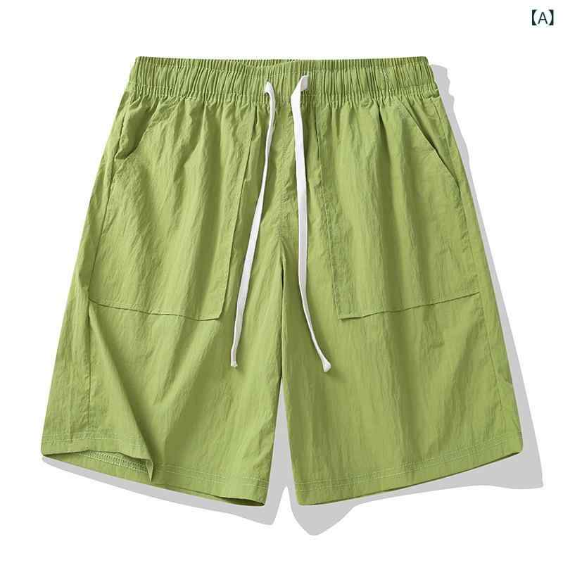 ショートパンツ メンズ アウトドア カジュアル 速乾 接触冷感 伸縮性 夏用 ハーフパンツ 五分丈 大きいサイズ ゆったり ルーズフィット ドライ ナイロン スポーツ レジャー 普段使い 部屋着 ストレート