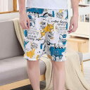 短パン メンズ 大きいサイズ ゆったり リラックスフィット ビーチパンツ ハーフパンツ ルームパンツ パジャマ 薄手 軽量 吸湿速乾 レーヨン混 夏用 部屋着 普段使い 無地 ストライプ チェック プリント