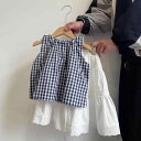 シャツ 女の子 キッズ 綿 コットン チェック柄 ノースリーブ ブラウス 森ガール ナチュラル かわいい おしゃれ チュニック Aライン トップス 子供服 普段使い お出かけ カジュアルスタイル 柔らかい 着回し抜群