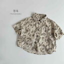シャツ 男女兼用 キッズ 半袖 トップス 子供服 綿 韓国ファッション レギュラーカラー 柔らかな肌触り アプリコットベージュ 夏 普段使い 通学 吸湿性 通気性 3歳 8歳
