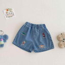 デニムショートパンツ キッズ 男の子 ベビー 夏用 薄手 軽量 おしゃれ 韓国子供服 ウエストゴム コットン デニムブルー ユニセックス 半ズボン ジーパン 普段使い カジュアルスタイル