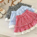 スカート キッズ 女の子 子供服 ティアードスカート 段々スカート フレアスカート チェック柄 綿 コットン 柔らかな肌触り かわいい おしゃれ 夏物 カジュアル 普段着