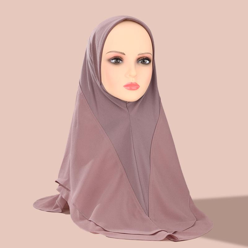 ターバン レディース ヘッドスカーフ スカーフ シフォン ポリエステル ダブルレイヤー プルオーバー オ..