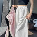 パンツ レディース 麻 リネン ワイドパンツ 薄手 ゆったり ドレープ感 落ち感 ロング丈 ハイウエスト カジュアル ポケット付き 微ストレッチ イージーケア