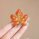 ブローチ レディース 女性用 コサージュ レッド 赤 楓 リーフ 紅葉 繊細 高級感 上品 エレガント 華やか スーツ ジャケット フォーマル 結婚式 パーティー 卒業式 入学式 セレモニー 発表会 亜鉛合金 アクセサリー