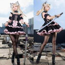 ワンピース レディース ロリータ ジャンパースカート バレエ風 ミニ丈 ショート丈 ティアード フレア 無地 ポリエステル かわいい キュート オリジナルデザイン ロマンティック カジュアルロリータ おでかけ イベント 舞台 衣装(x2)