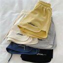 ショートパンツ レディース スポーツ ヨガ ホットパンツ ハイウエスト ワイドシルエット ゆったり 薄手 ポリエステル 快適 ルームウェア 部屋着 普段使い カジュアル きれいめ トレーニング フィットネス 刺繍デザイン