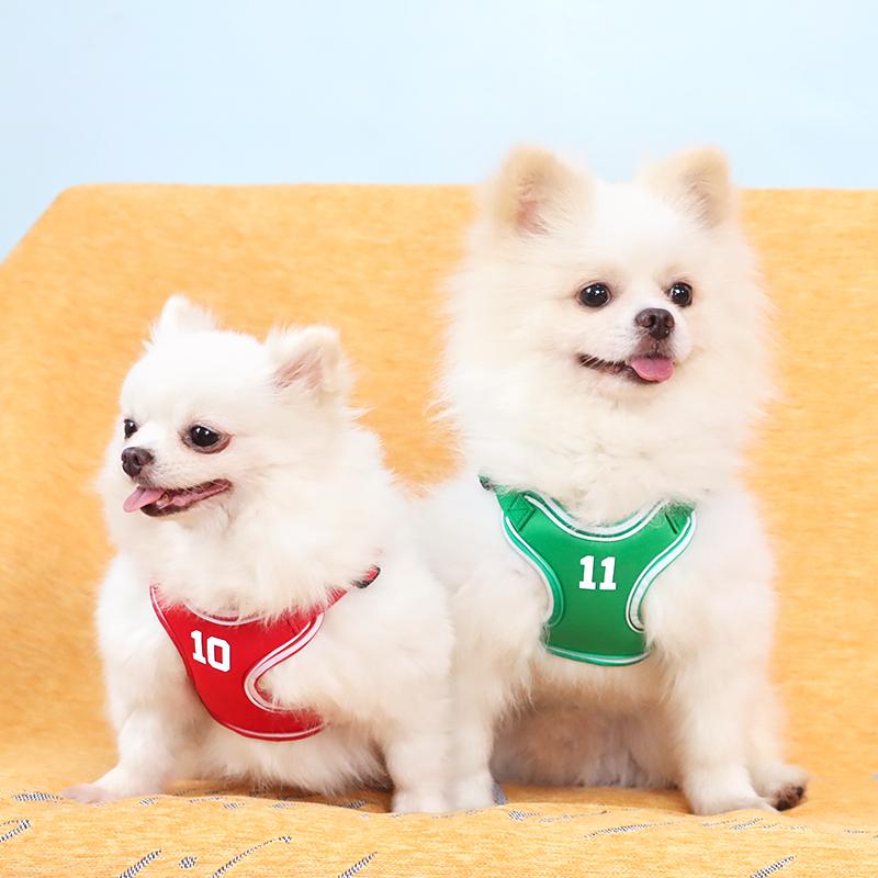 犬 リード ハーネス 胴輪 小型犬 中型犬 牽引ロープ ベスト式 散歩 ウォーキング ハーネス イエロー レッド グリーン