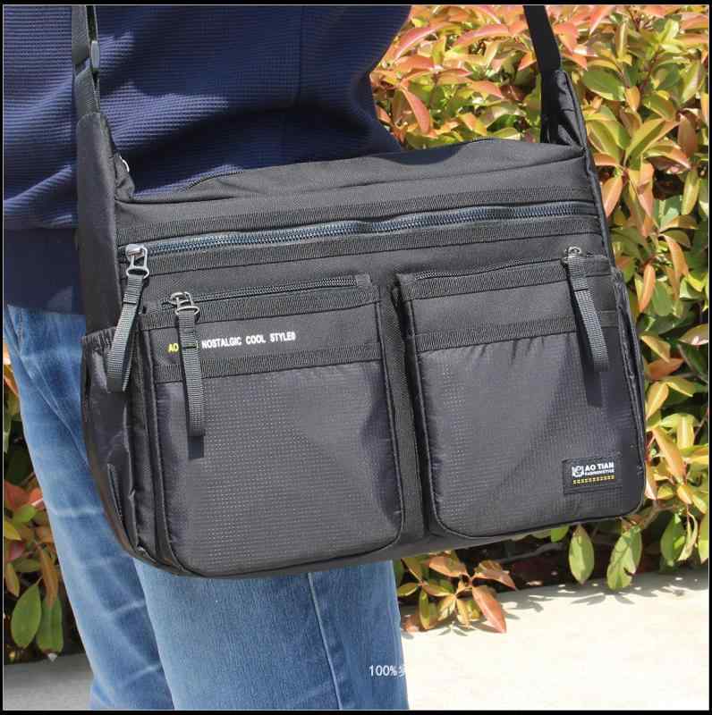 ショルダーバッグ メンズ 50代 斜めがけ メッセンジャー 大容量 ビジネス クロス ボディ ブラック グレー カーキ(4)