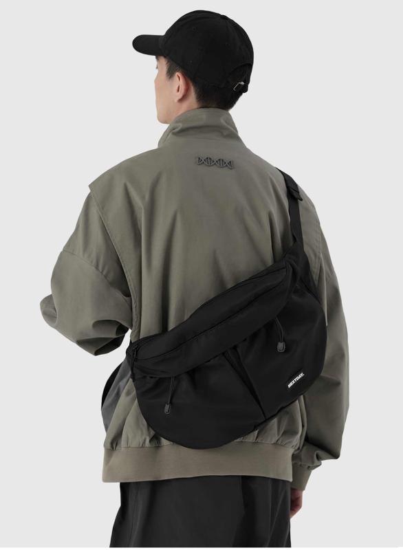 ショルダーバッグ メンズ レディース 斜めがけ メッセンジャー ショルダー 大容量 通勤 カジュアル ブラック(4)