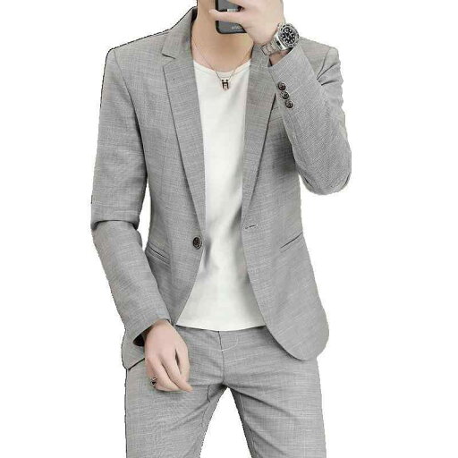 スーツ メンズ 韓国風 スリムフィット 無地 夏用 薄手 軽量 ポリエステル素材 セットアップ ジャケット パンツ フォーマル ビジネス カジュアル オフィス 結婚式 パーティー 普段使い サロンワーク スーツ メンズ 韓国風 スリムフィット 無地 夏用 薄手 軽量 ポリエステル素材 セットアップ ジャケット パンツ フォーマル ビジネス カジュアル オフィス 結婚式 パーティー 普段使い サロンワーク
