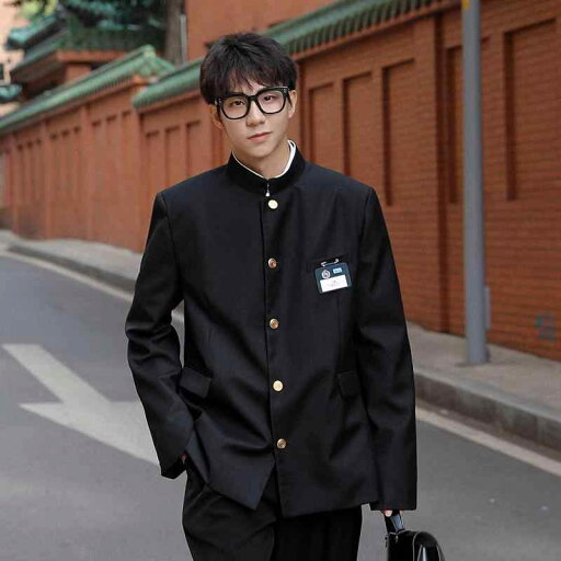 ジャケット メンズ DK制服 詰襟 スタンドカラー ブレザー 男性用 カジュアル 通学 通勤 ゆったり 形態安定 しわになりにくい ポリエステル 混紡素材 ブラック 長袖 日常着 ジャケット メンズ DK制服 詰襟 スタンドカラー ブレザー 男性用 カジュアル 通学 通勤 ゆったり 形態安定 しわになりにくい ポリエステル 混紡素材 ブラック 長袖 日常着