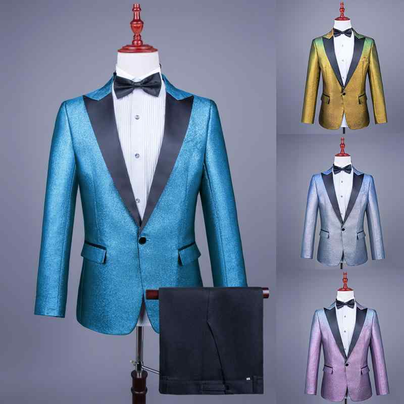 礼服 メンズ スーツ セットアップ 舞台 ステージ衣装 結婚式 司会 合唱 発表会 歌手 フォーマル ポリエステル スリムフィット 通年 シワになりにくい(4)