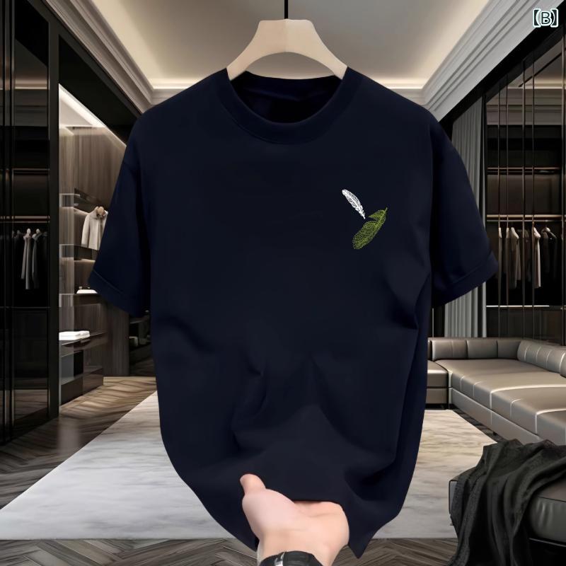 Tシャツ メンズ 半袖 ヘビーウェイト 純綿 コットン ゆったり ビッグシルエット ドロップショルダー ストリート カジュアル 英字プリント ロゴ 吸湿速乾 耐久性 男女兼用