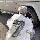 Tシャツ メンズ 男性用 アメカジ ストリート ヘビーウェイト 厚手 コットン 綿 半袖 トップス カットソー ゆったり オーバーサイズ ビッグシルエット ルーズフィット 丸首 クルーネック 普段使い カジュアル ブラック ホワイト チャコールグレー(4)