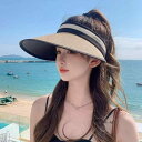 帽子 レディース 夏 紫外線対策 UVカット 日よけ つば広 サンバイザー 折りたたみ アウトドア レジャー 麦わら ストローハット(x2)