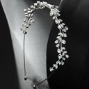 カチューシャ レディース ブライダル ウェディング 結婚式 花嫁 ヘッドバンド クリスタル フラワーモチーフ シルバー 上品 エレガント シンプル 披露宴 パーティー ヘアアクセサリー 髪飾り